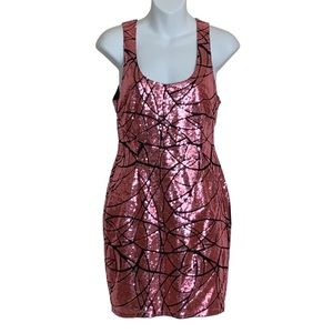 NWT 2B Bebe Sequined Mini Dress Sz S